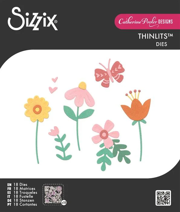 Friendly Florals Thinlits Die Set (17 pack) - Catherine Pooler - Sizzix