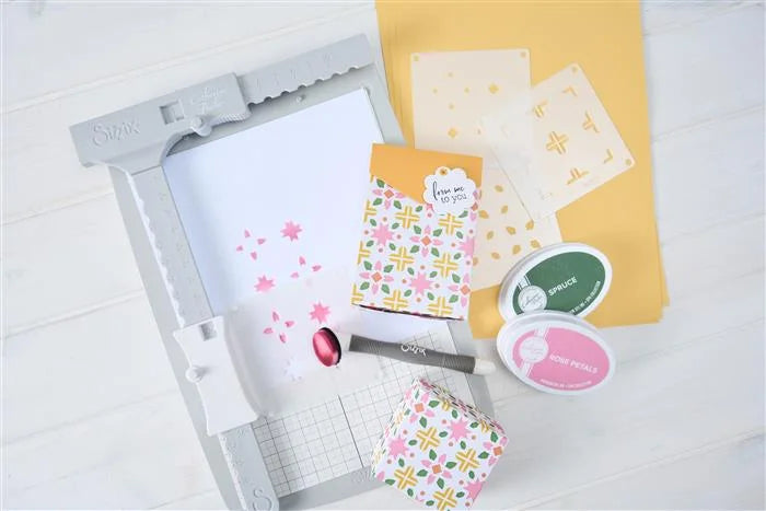 Print & Pattern Patchwork Mini Layered Stencils (4 pack) - Catherine Pooler - Sizzix