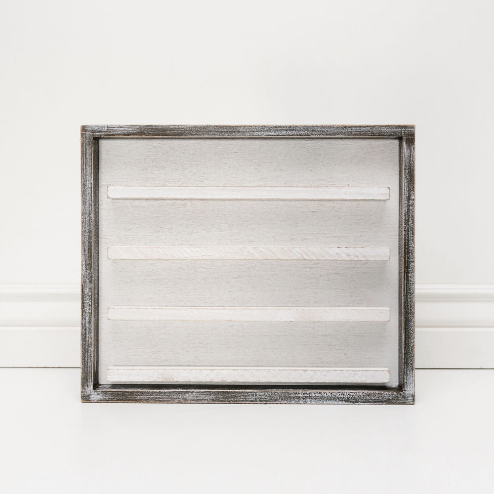 White Letterboard Wood Frame Sign