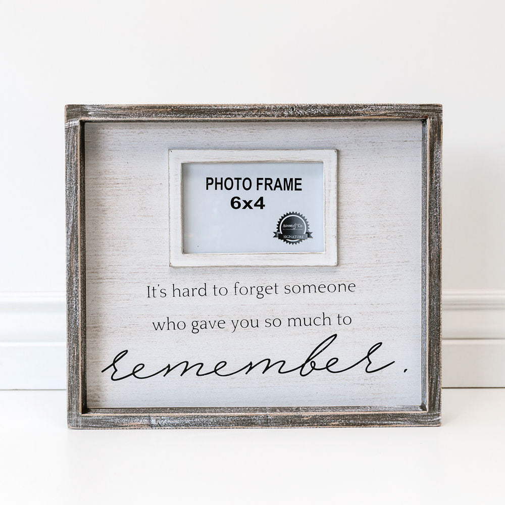 14x12 Wood Photo Frame with 'Remember' Quote
