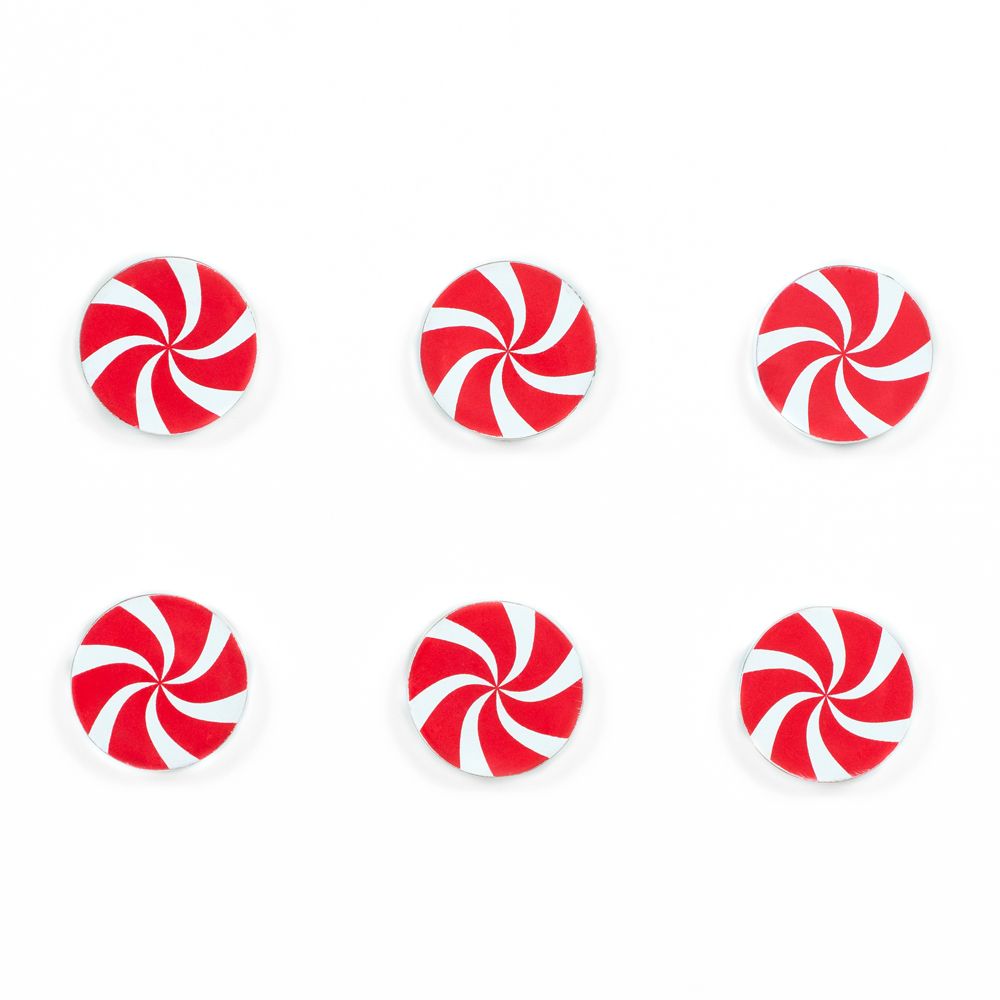 Peppermint Wood Shapes Set of Six