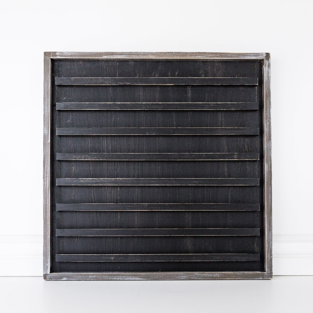 24x24 Wood Frame Letterboard in Black