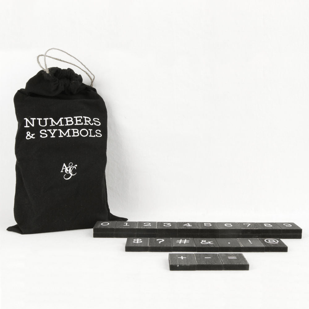Typewriter Numbers & Symbols Set