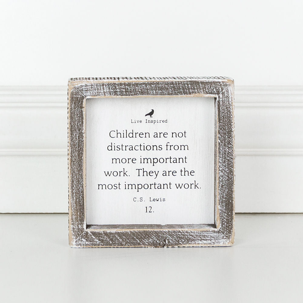 Children Wood Frame Sign