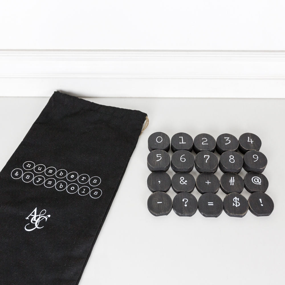Letterboard Type Key Numbers & Symbols Set | Adams & Co.