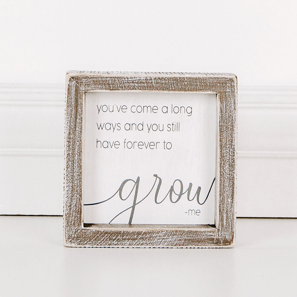 5x5 Wood Frame Sign - GROW