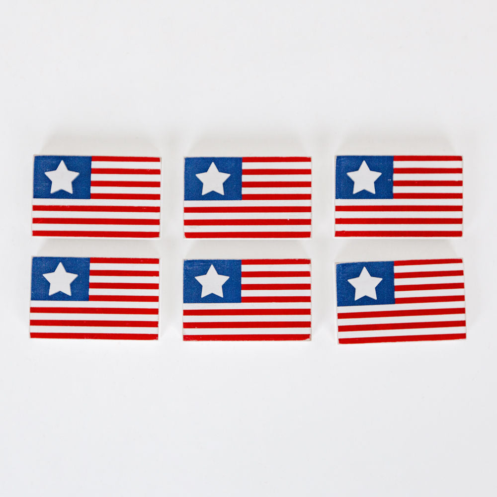 Wood Flag Shapes Set of Six