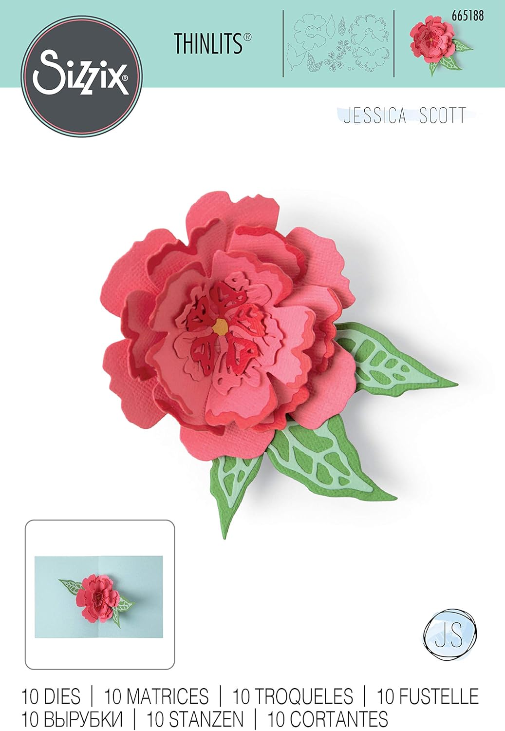 Pop-Up Flower Thinlits Die Set - Jessica Scott - Sizzix