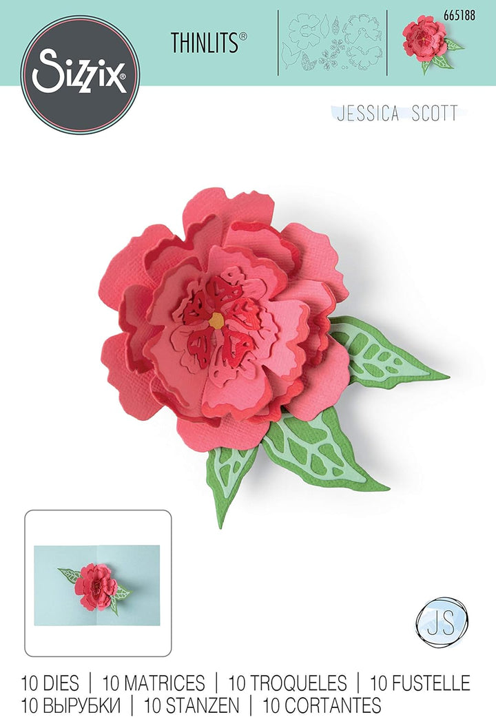 Pop-Up Flower Thinlits Die Set - Jessica Scott - Sizzix