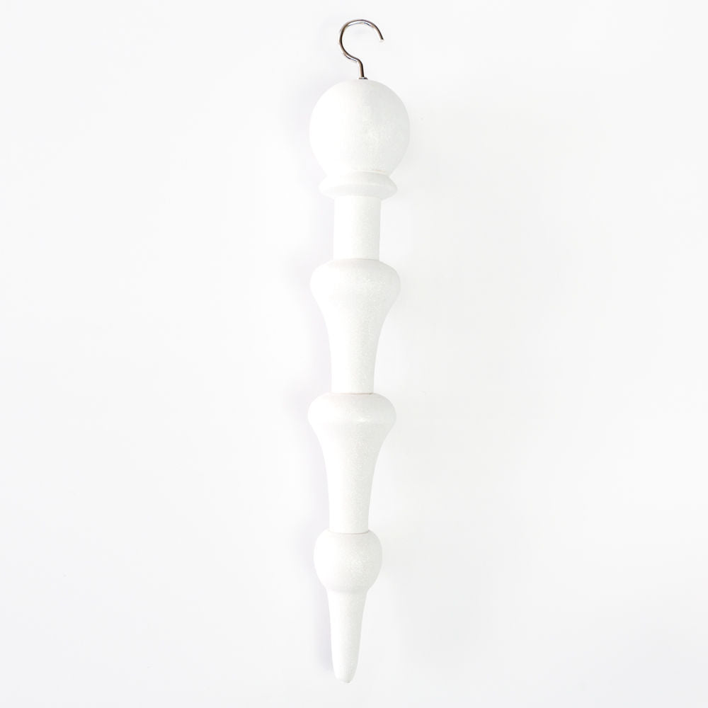 White Wooden Icicle Ornament
