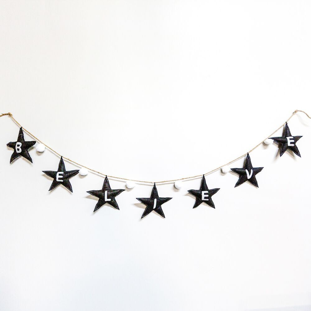 84" Believe Felt Ornament Garland