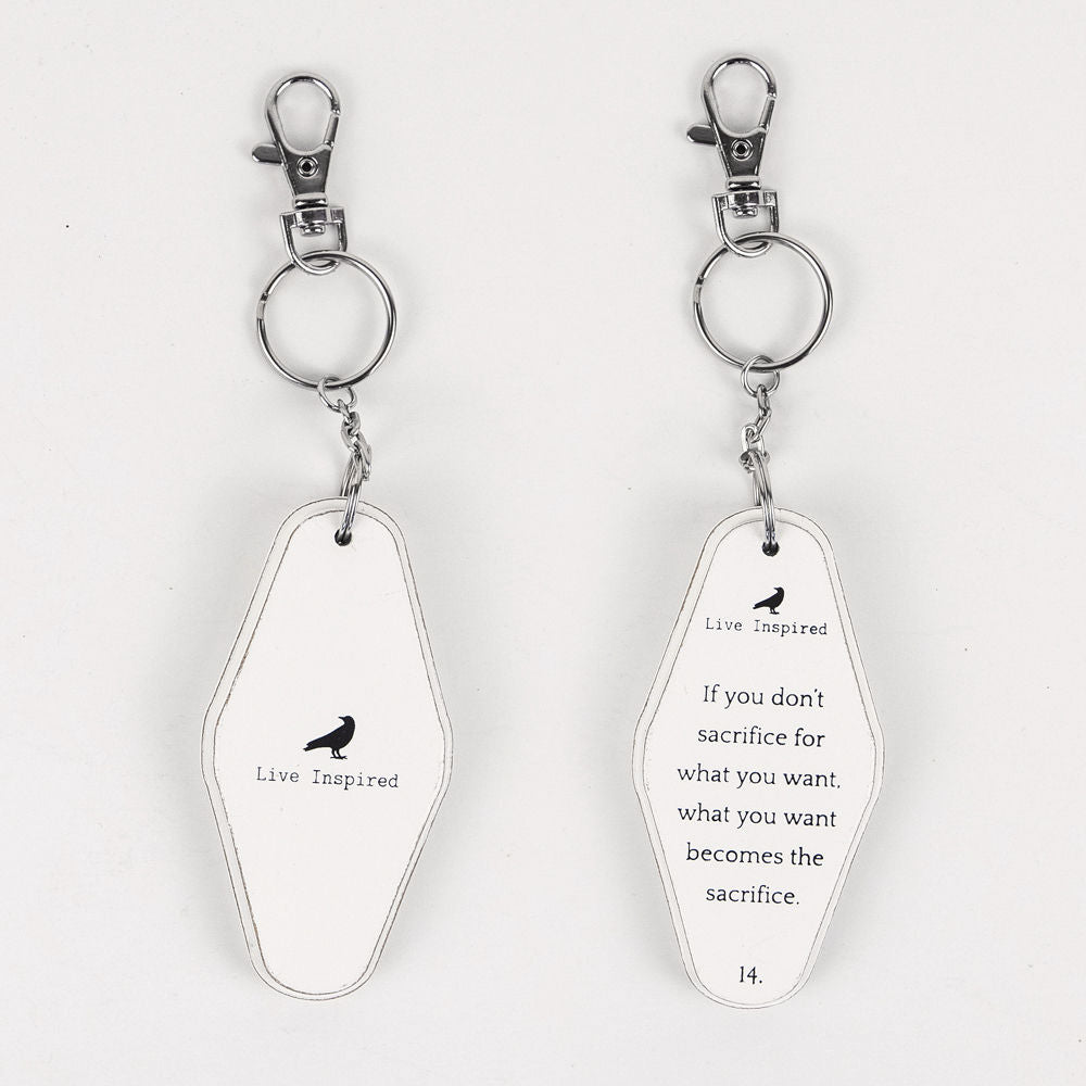 Inspirational Wood Keychain - Motivational Accessory