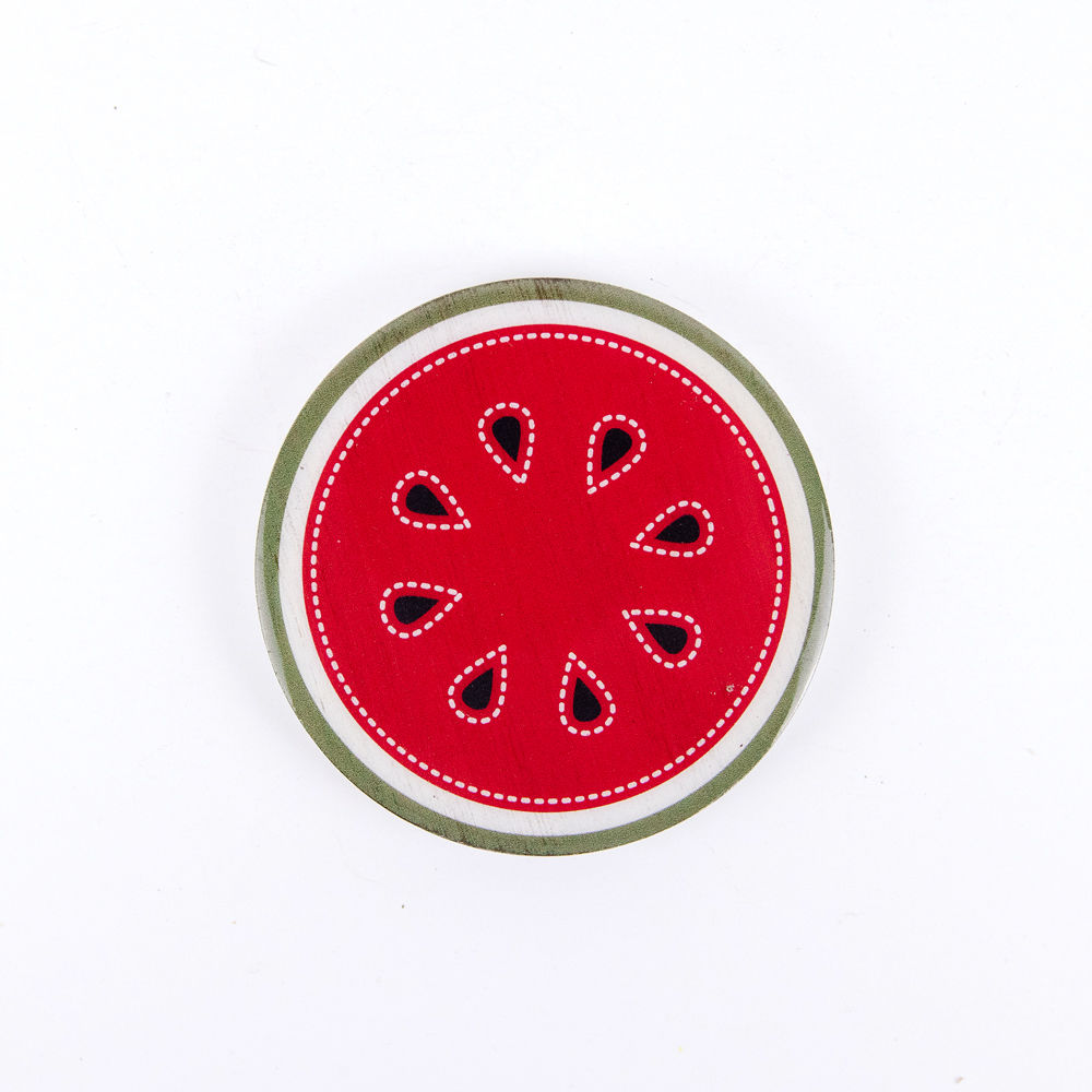 Watermelon Wood Coaster Magnet