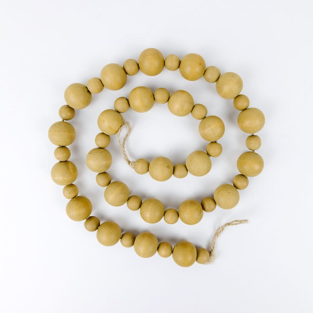 Wood Bead Garland - Varied Amber