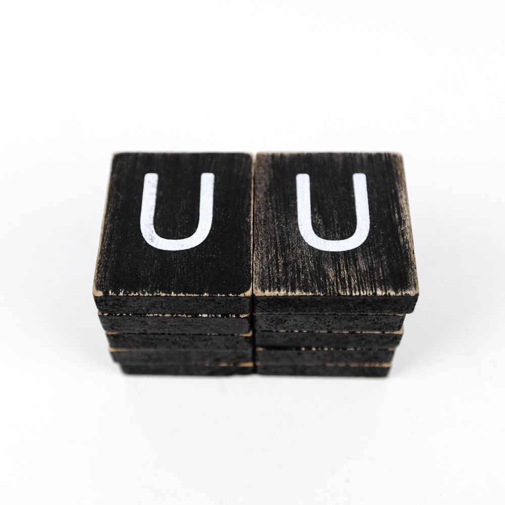 Wood Letter Tiles - Set of 10