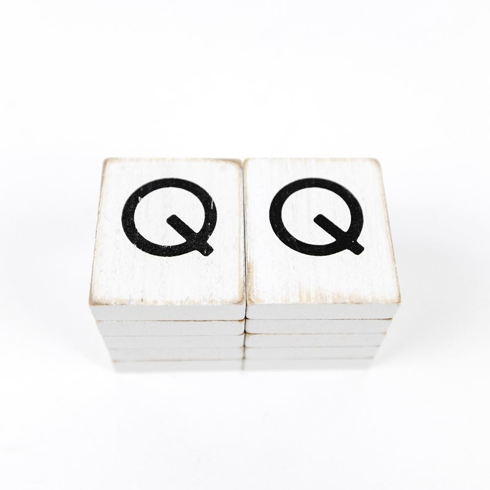 Wood Letter Tiles - Q