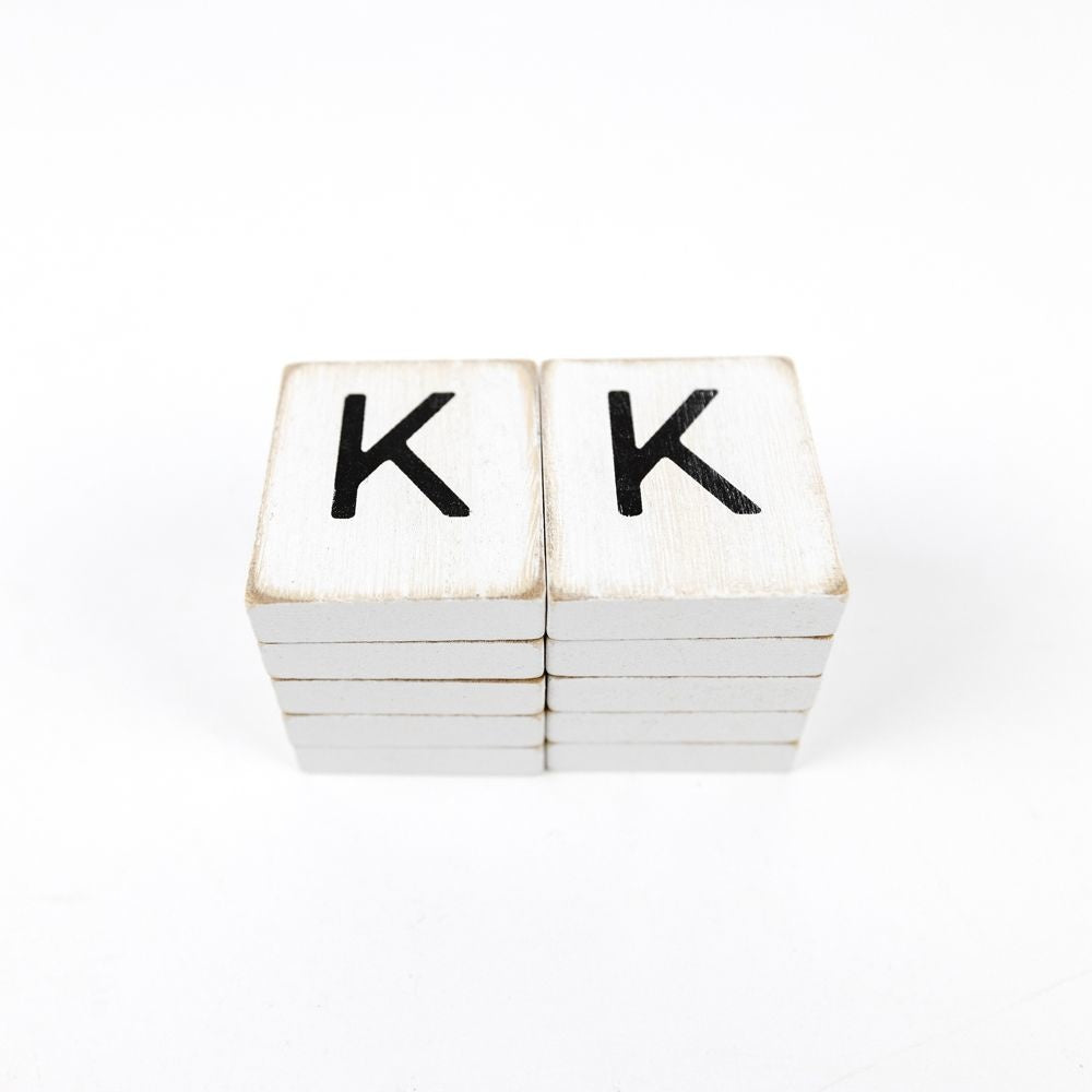Wood Letter Tiles - K