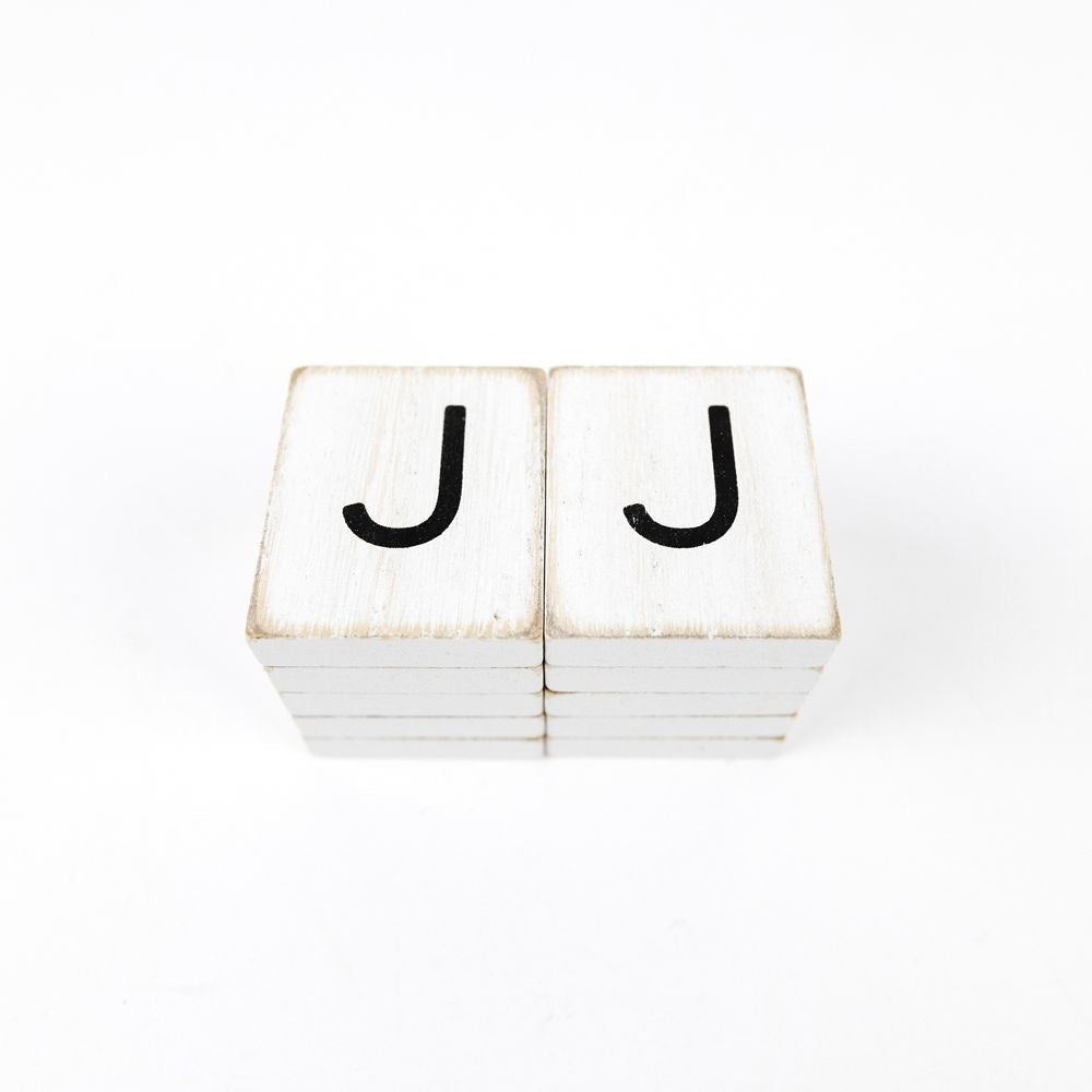Wood Letter Tiles - Letter J
