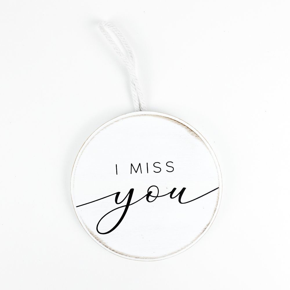Miss You Wood Ornament