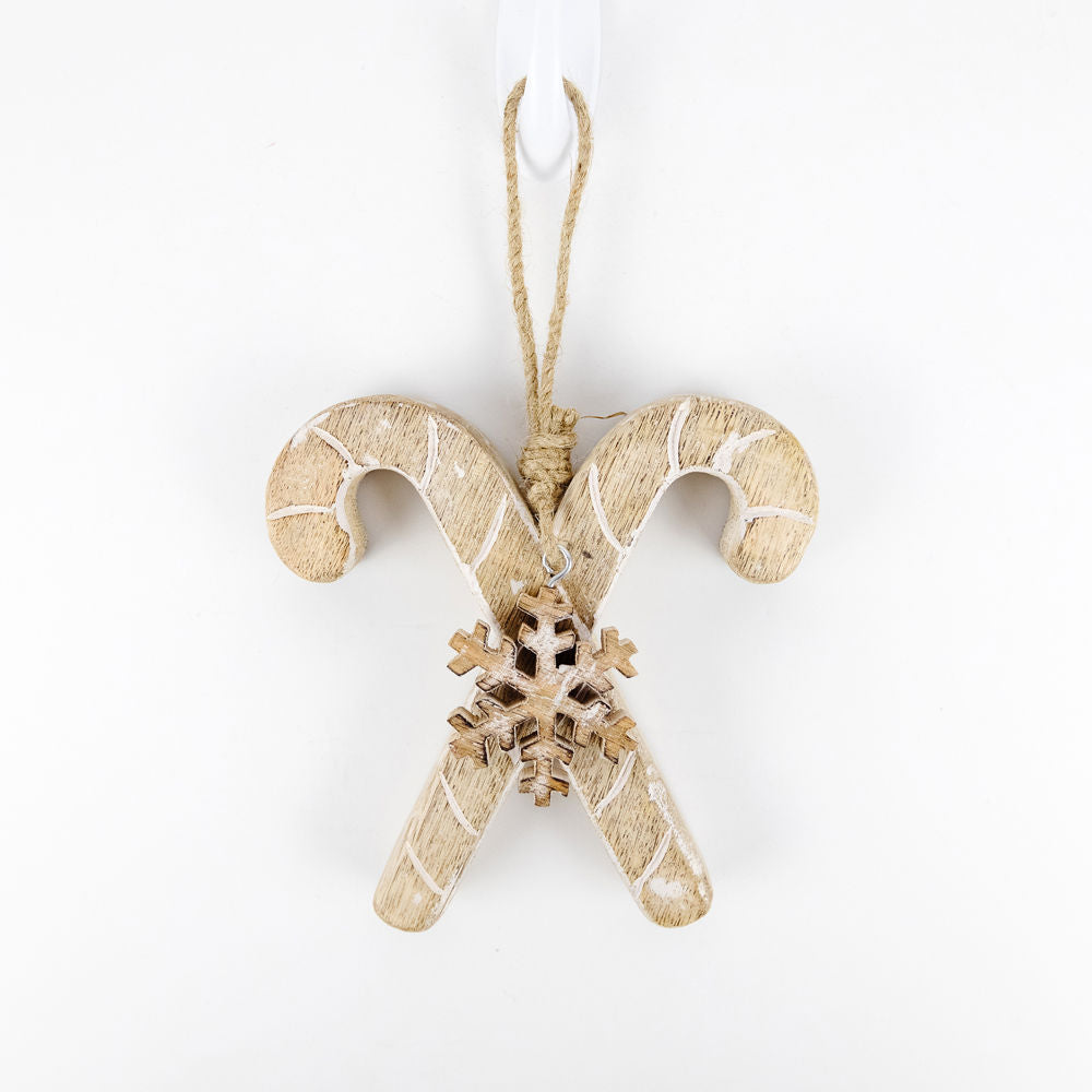 Candy Cone Mango Wood Ornament