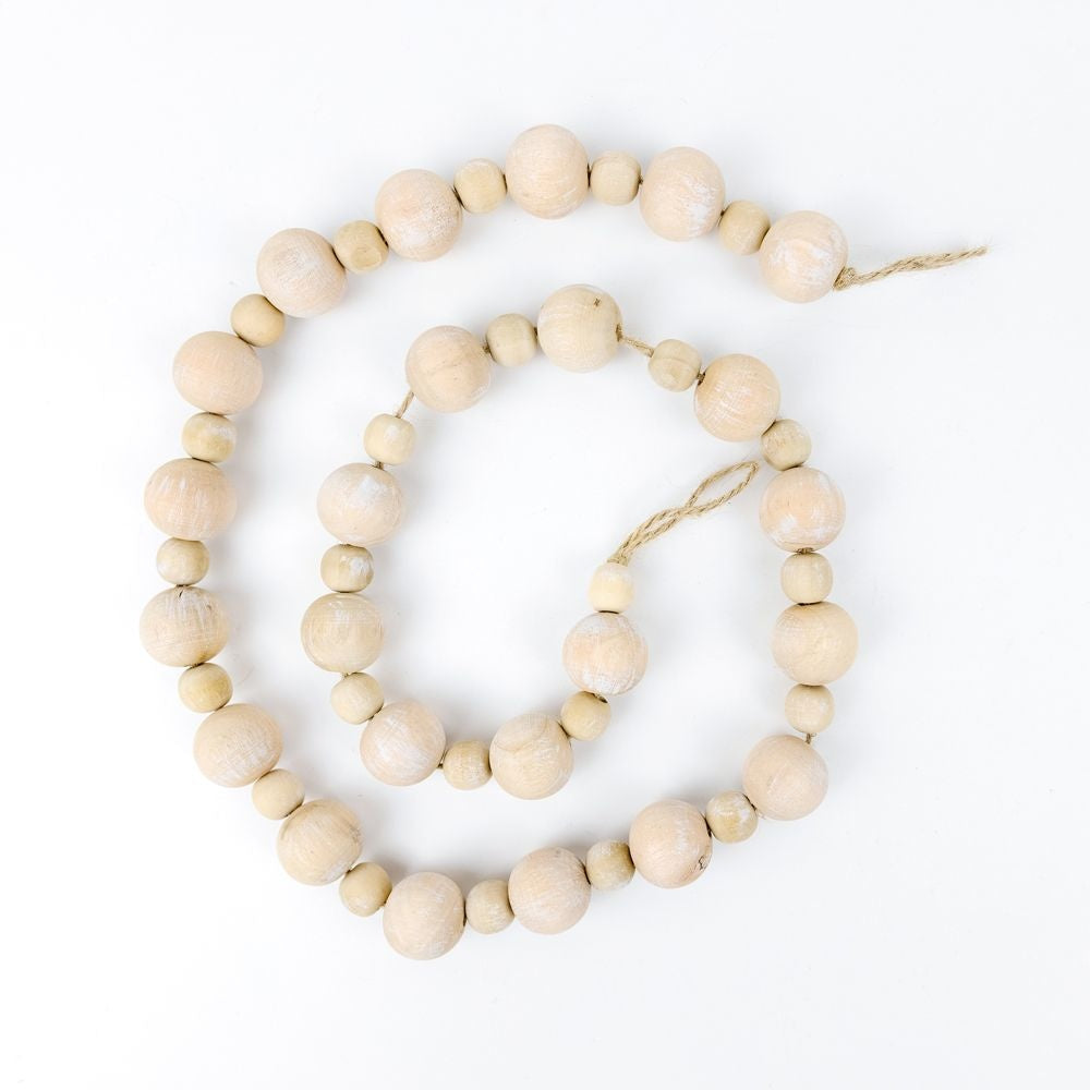 32" Bamboo Wood Bead Garland