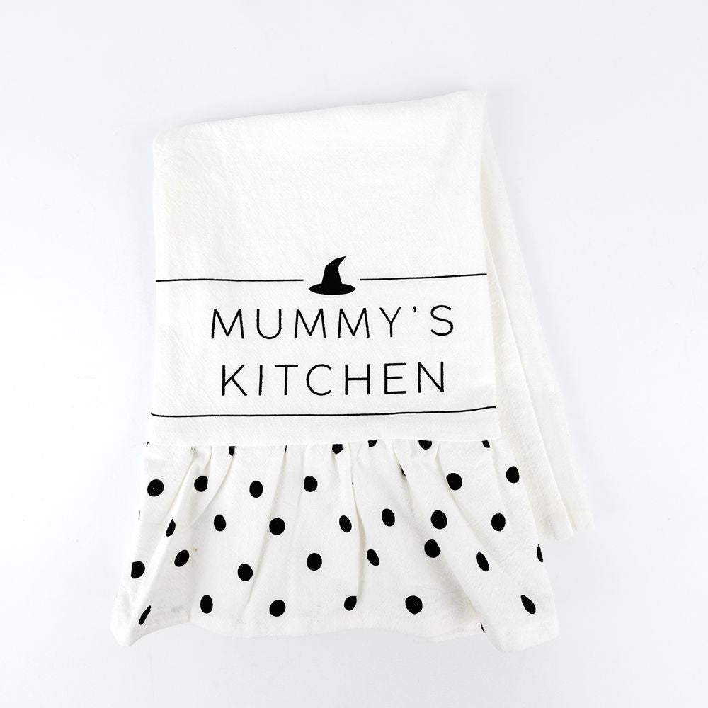 Mummys Kitchen Halloween Dish Towel