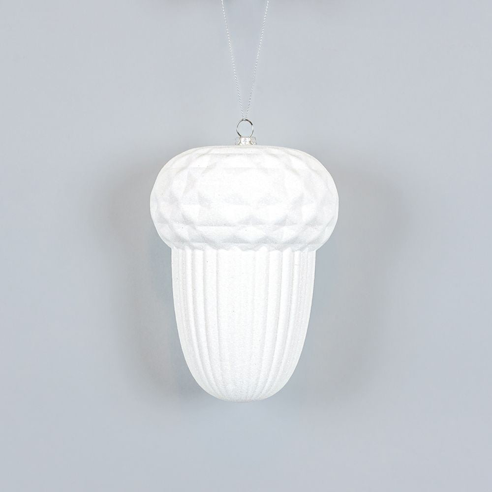 6" Acrylic Acorn Ornament - White Believe In Kindness Collection