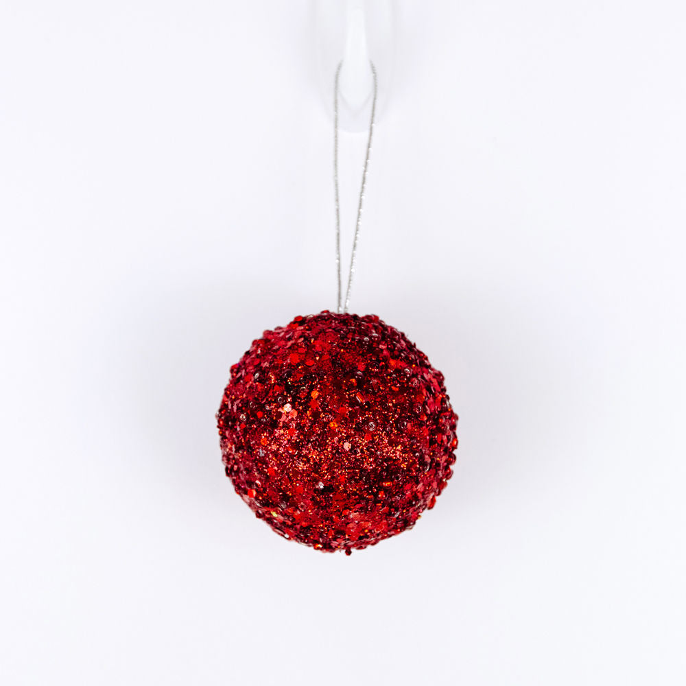 Red Believe In Kindness 3" Jewel Ball Ornament