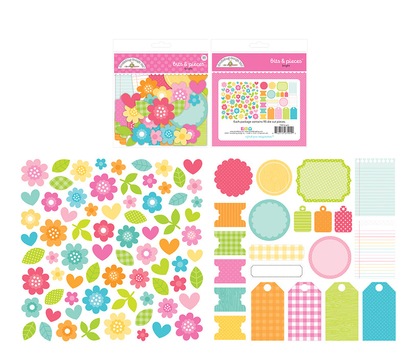 Bright Bits & Pieces - Cute & Crafty - Doodlebug - Clearance