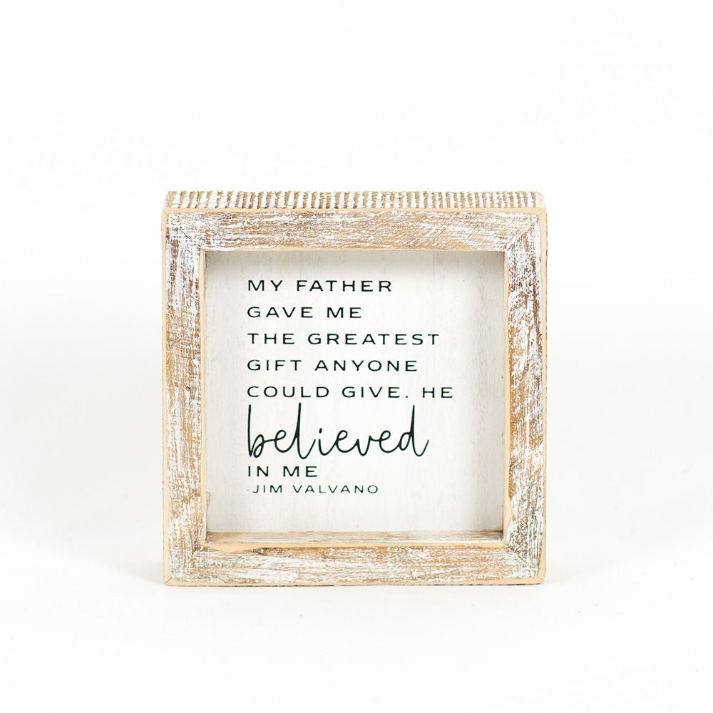 5x5 Believed Wood Frame Sign