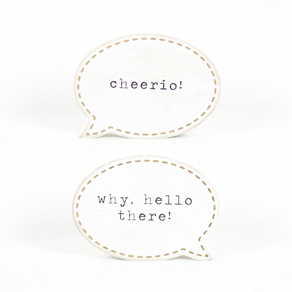 Hello/Cheerio Wood Cutout