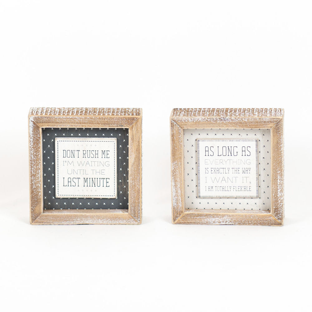 Rustic Wood Quote Frames (Set of 2)