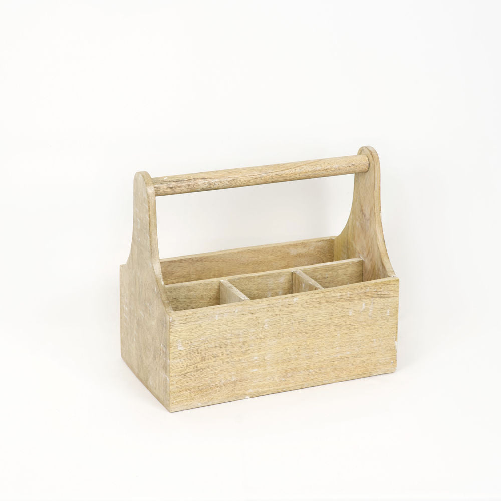 14x12x8 Mango Wood Caddy with Handle