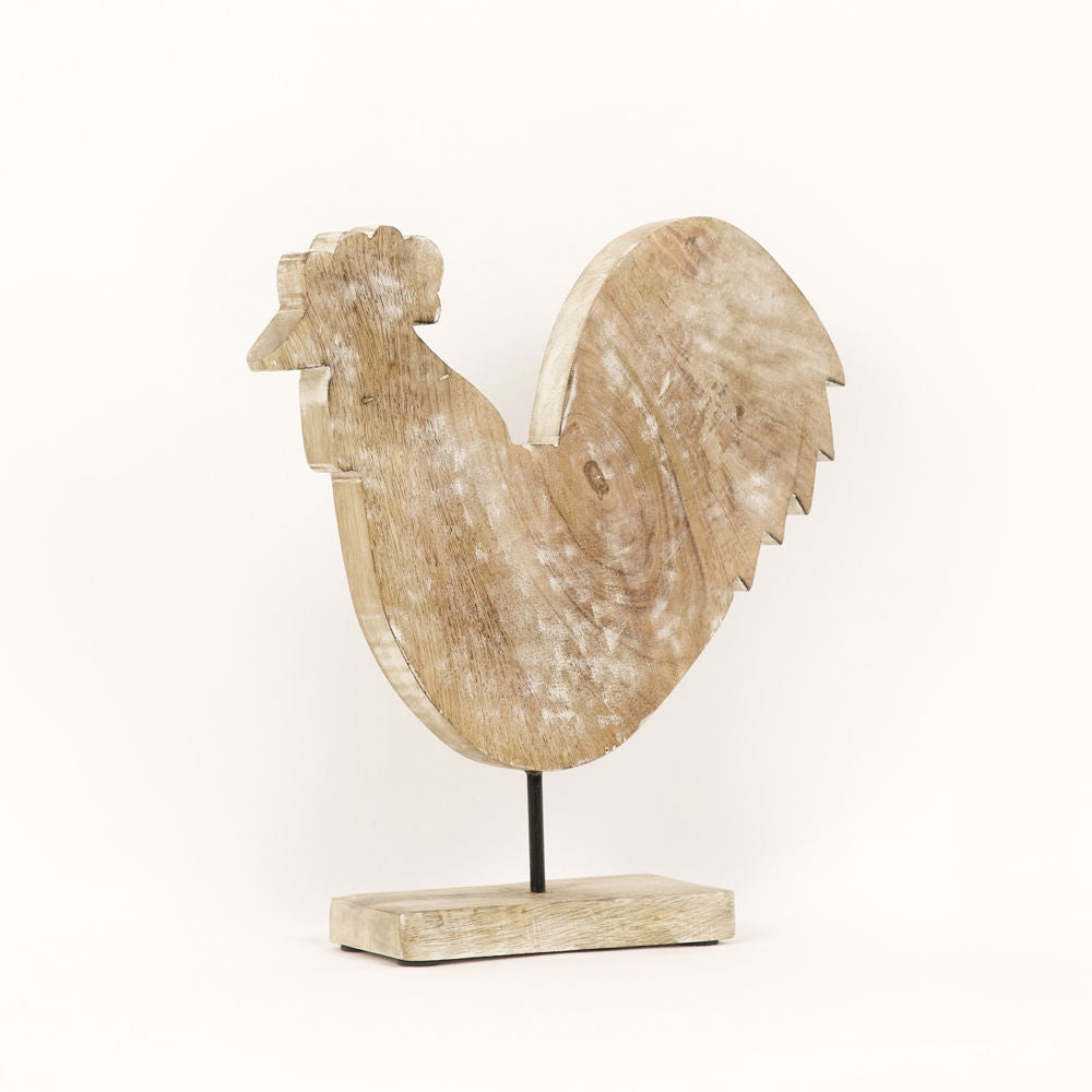 Mango Wood Rooster Figurine