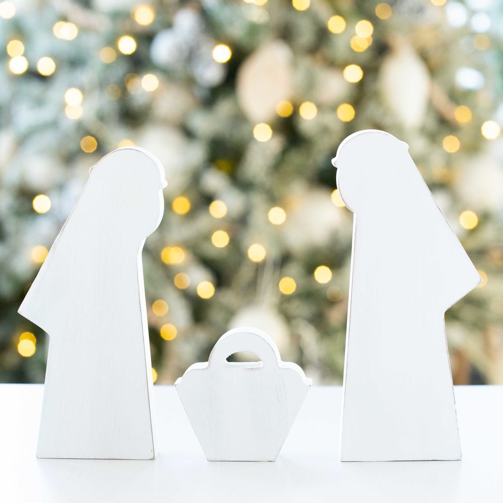 Nativity Wood Cutout Set of 3