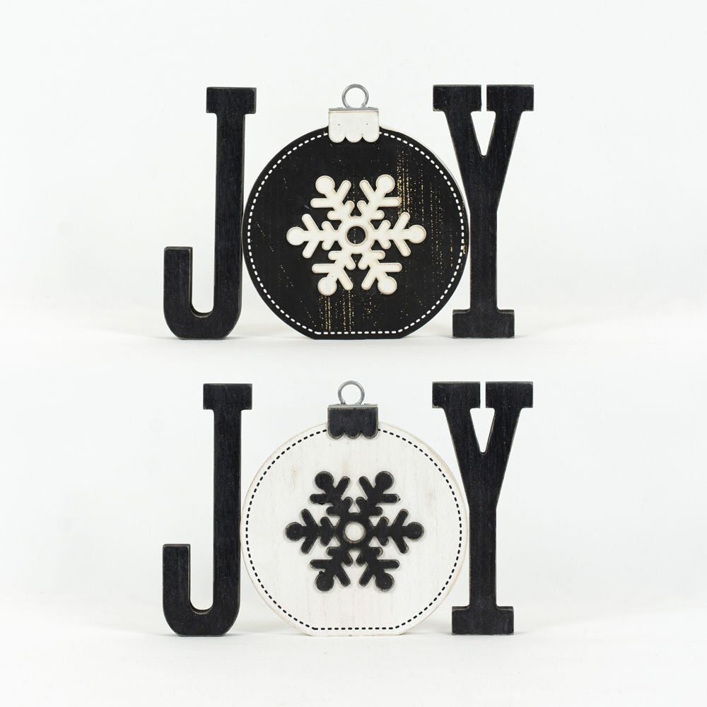 JOY Wood Cutout Christmas Ornament