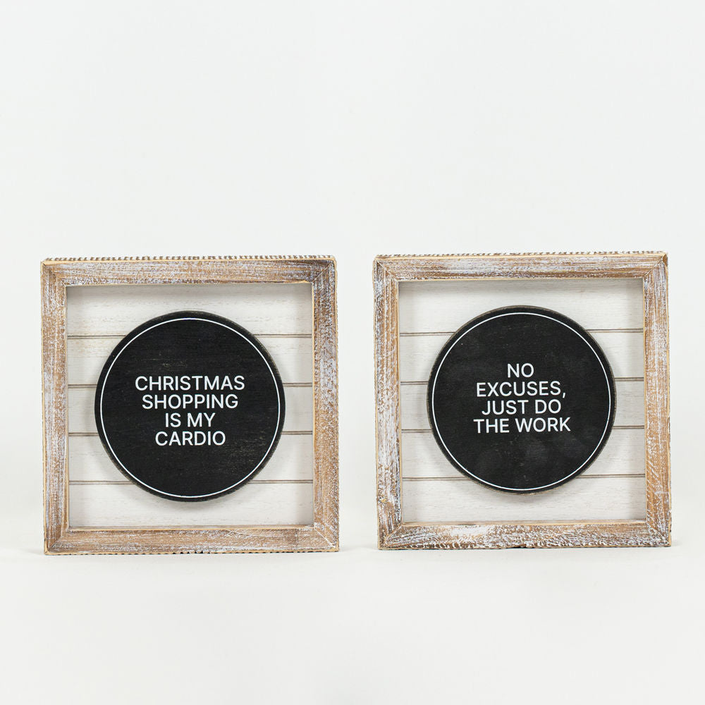 6x6 Reversible Shiplap Wood Sign