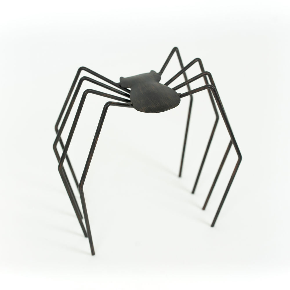 Black Metal Spider Sculpture