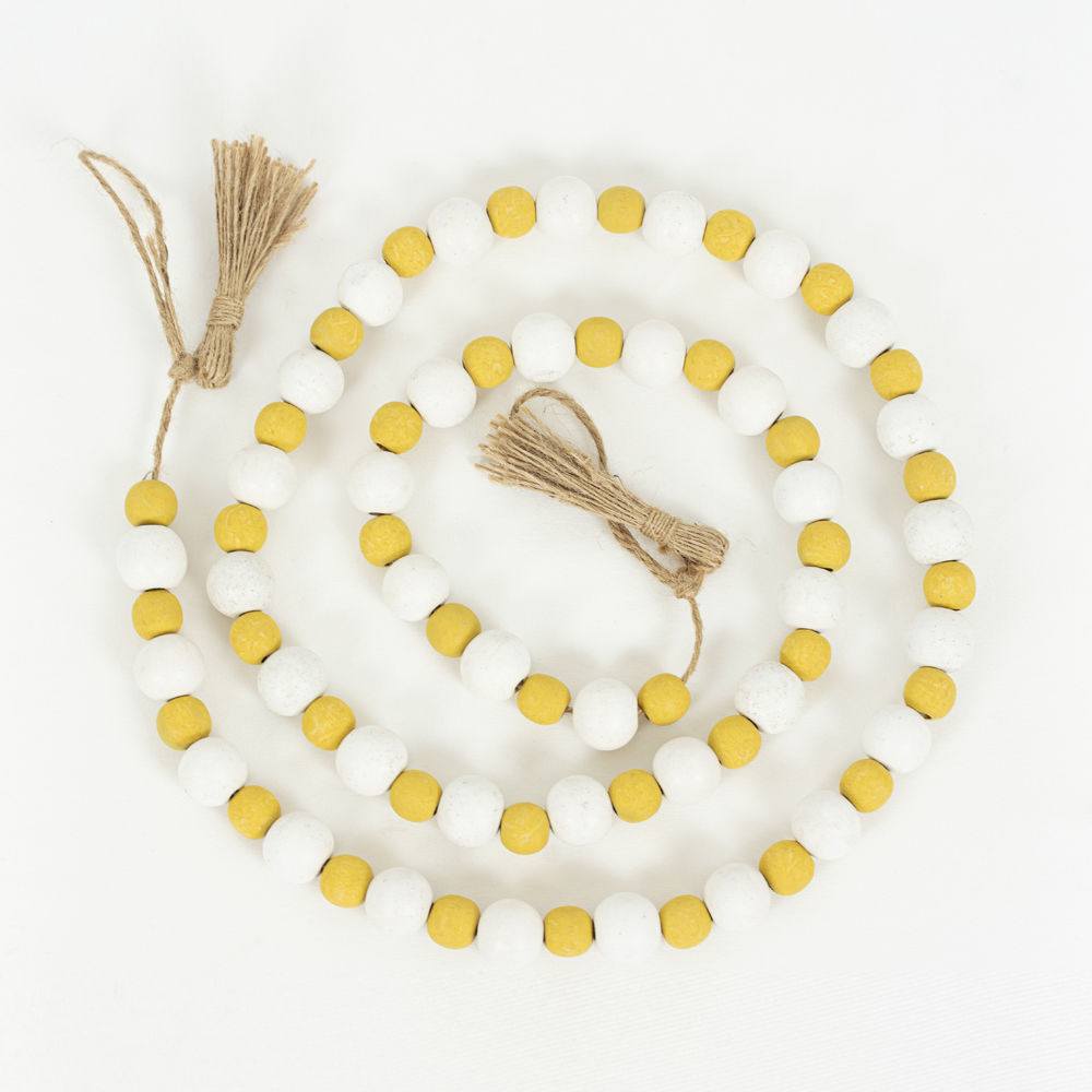 Wooden Garland with Tassels