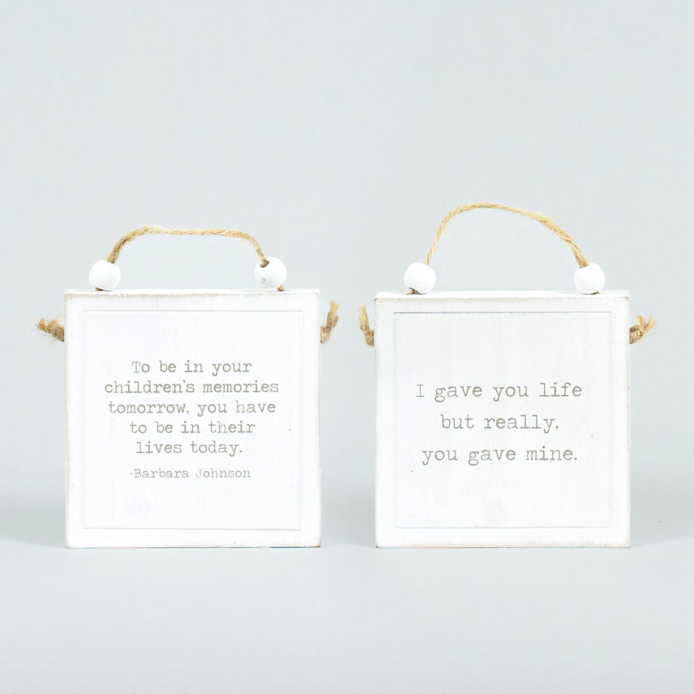 Life/Memories Reversible Wood Sign