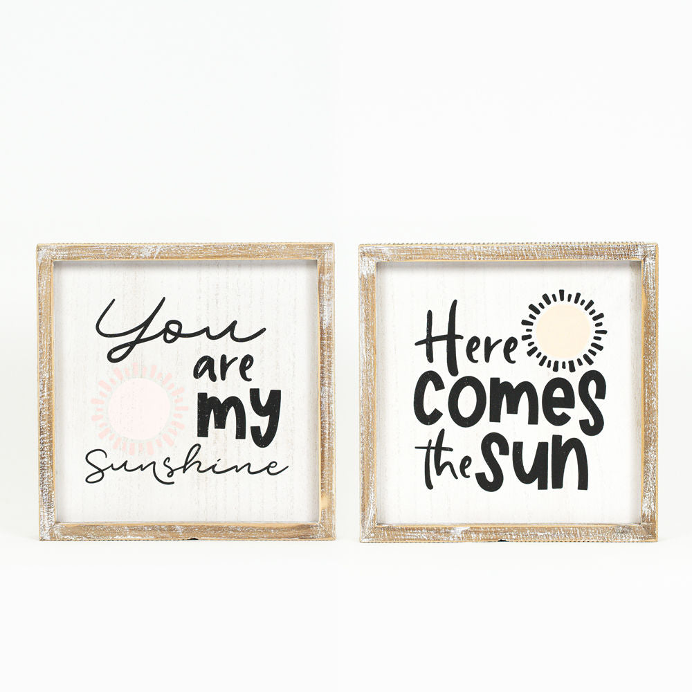 10x10 Reversible Sunshine Wood Sign