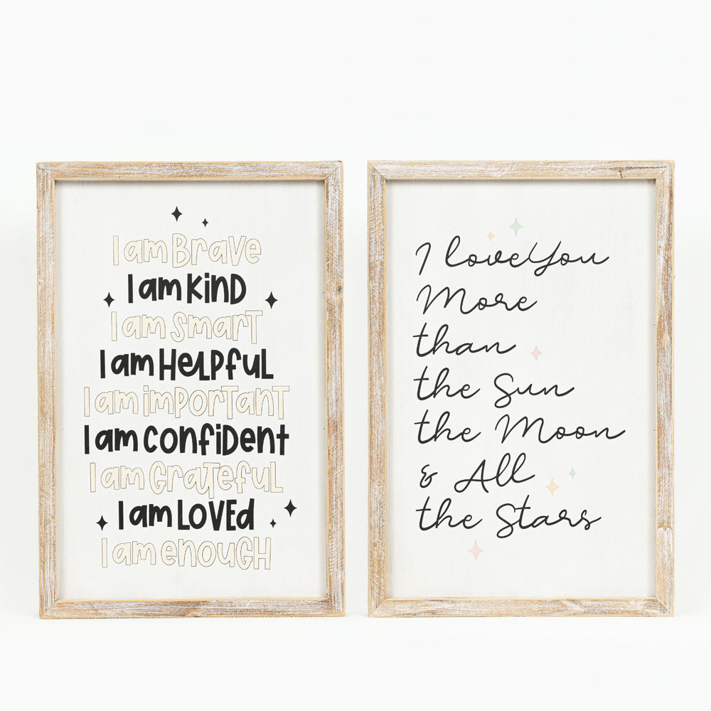 13x19 Reversible Wood Frame Sign - LOVE