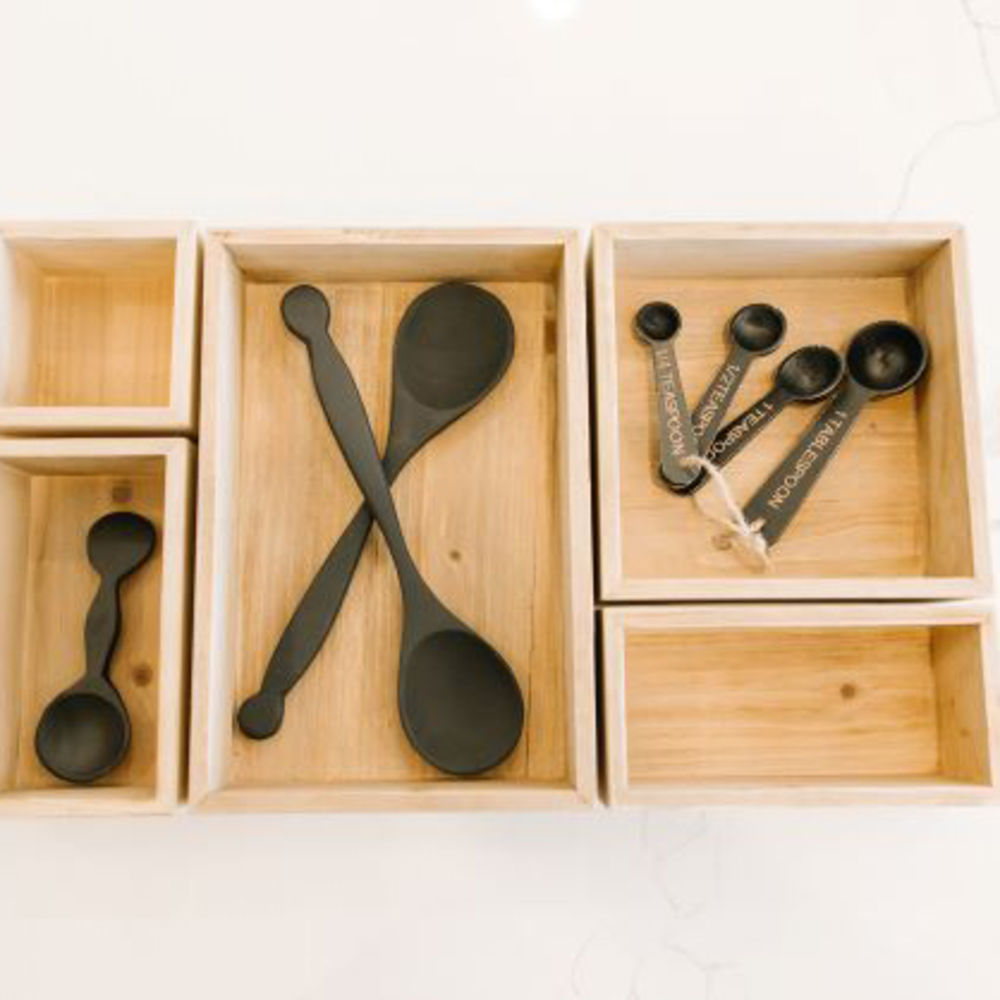 Wood Storage Set of Five