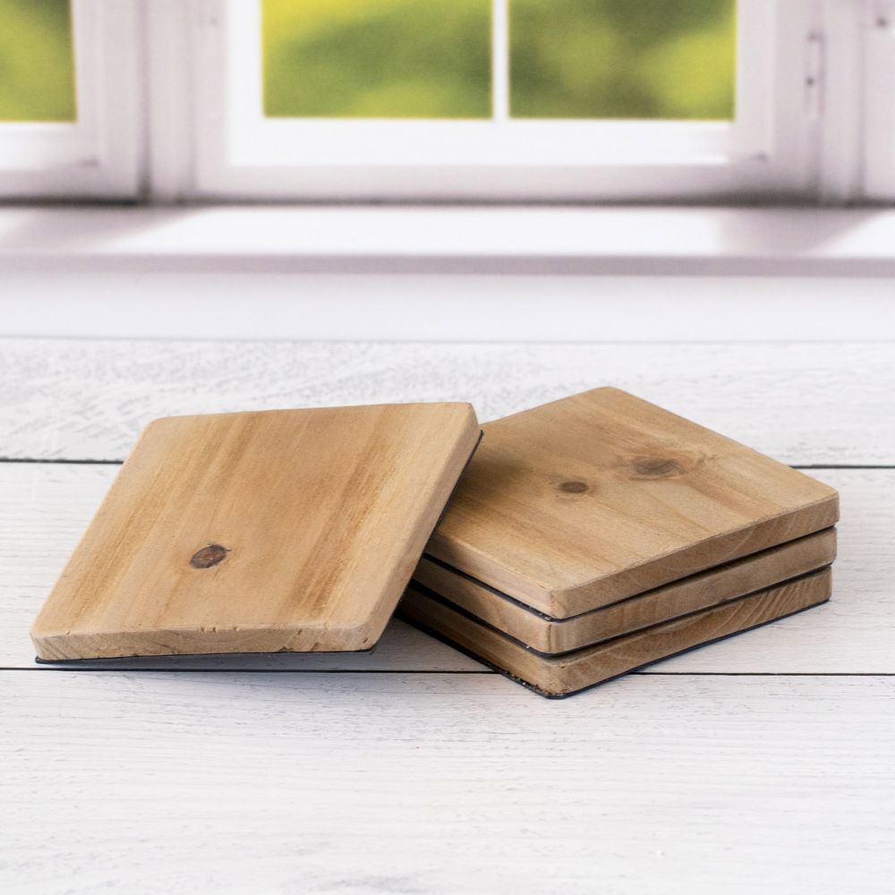 Wood Coasters Set of 4