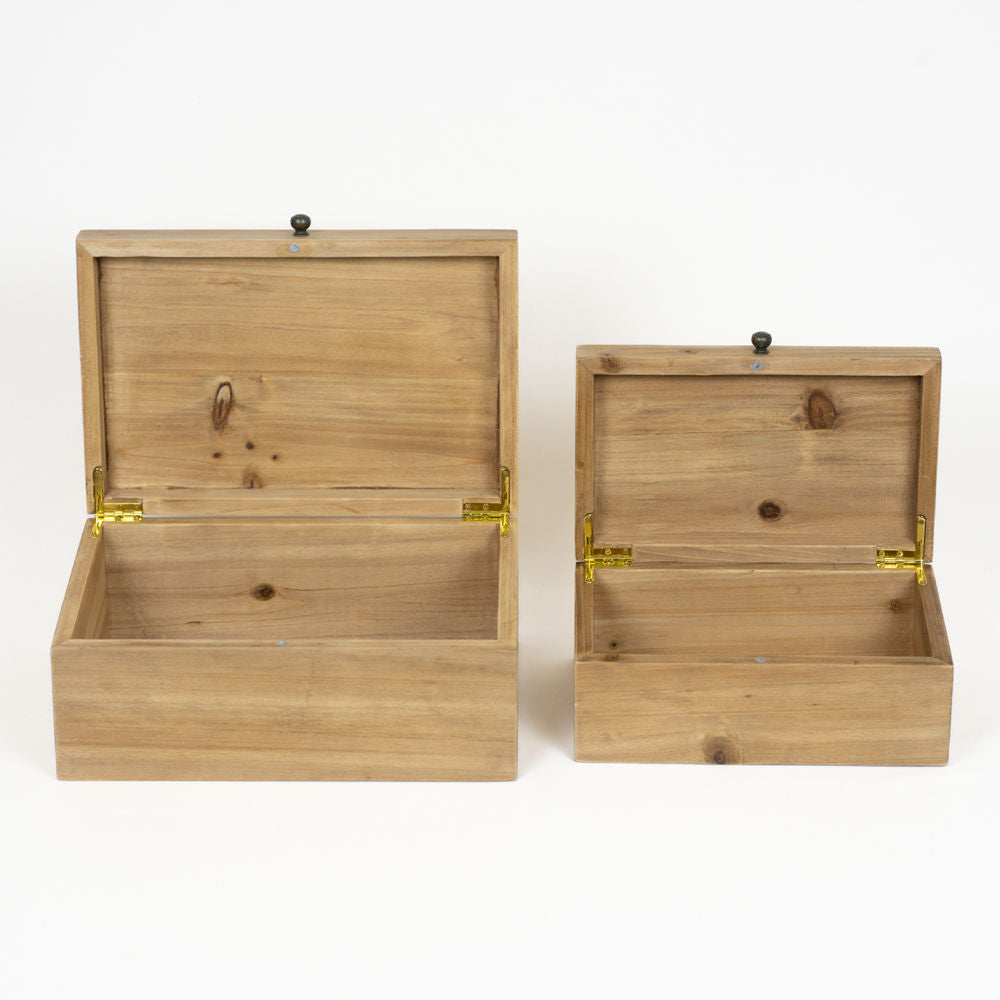 Wood Nested Boxes Set of 2