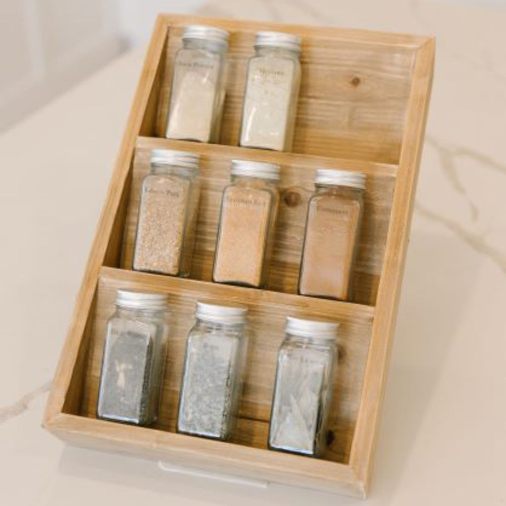 Wood Spice Rack Organizer