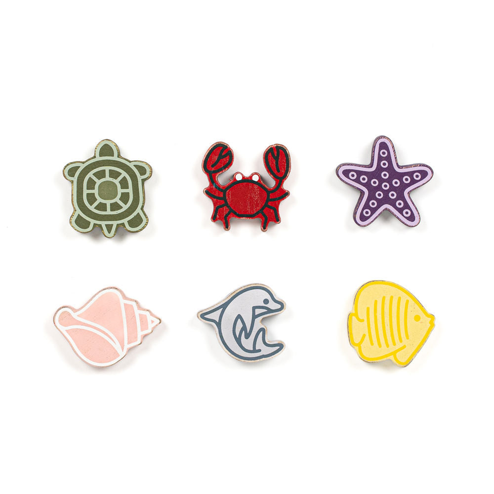 Sea Creatures Wood Shapes Set