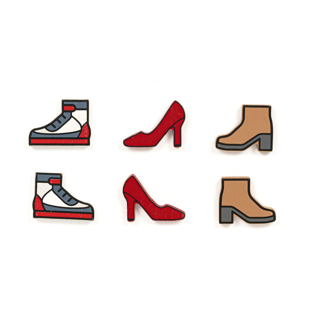 Wood Shoe Letterboard Shapes - Set of 6