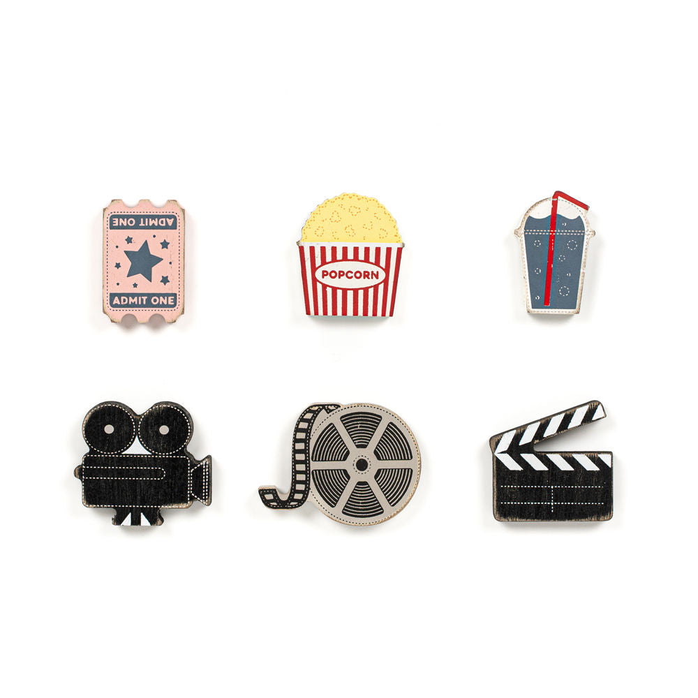 Movie Letterboard Wood Shapes Set