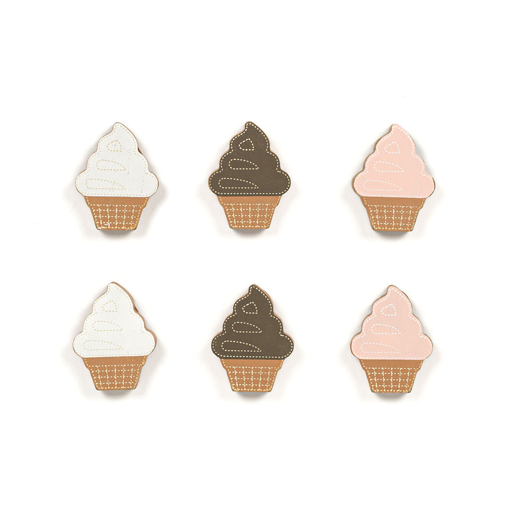 Wood Shapes Ice Cream Set